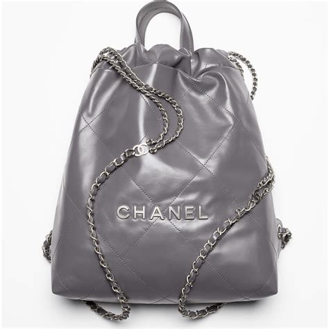 chanel grey backpack|pre owned chanel backpack.